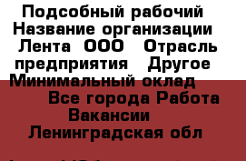 Подсобный рабочий › Название организации ­ Лента, ООО › Отрасль предприятия ­ Другое › Минимальный оклад ­ 22 500 - Все города Работа » Вакансии   . Ленинградская обл.